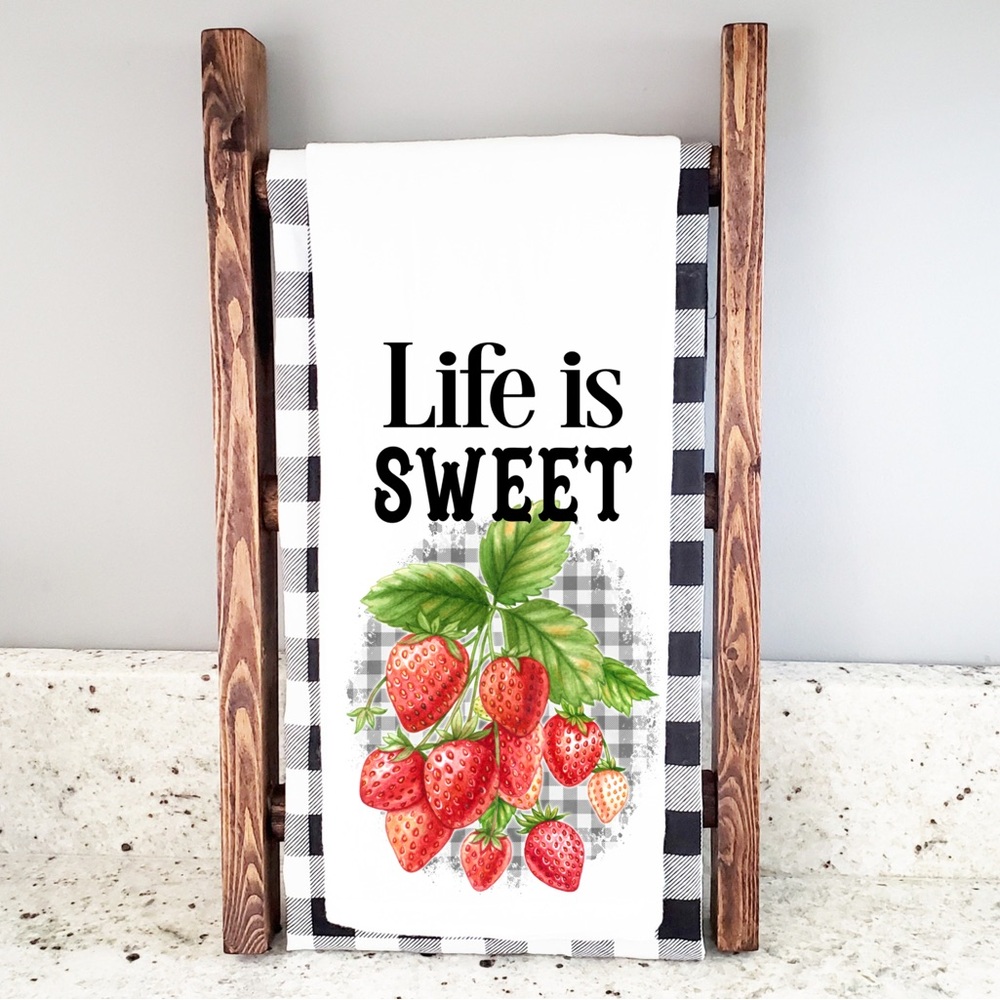 Handcrafted sublimated kitchen towel